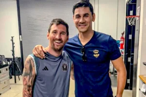 Ustari also reminisced about winning the Olympics together two weeks ago by posting a photo with Messi on Instagram