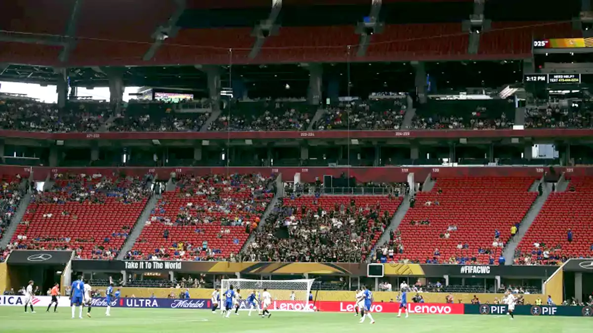 Chelsea FC vs Los Angeles FC game was played in front of thousands of empty